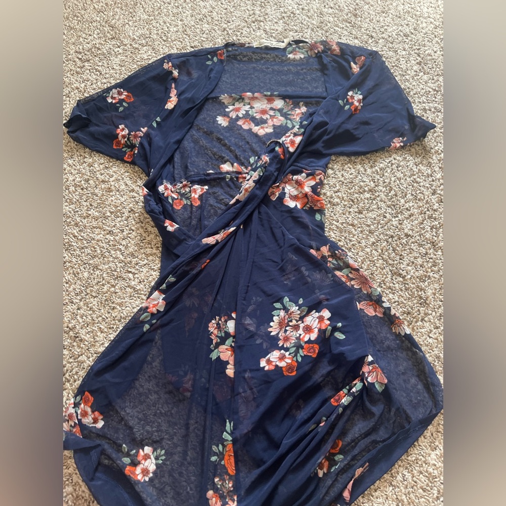 Long floral Bathing suit cover up